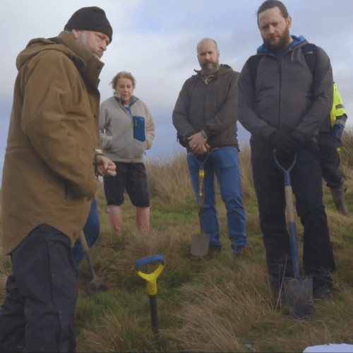 Community group visiting land for community land purchases for UK wildlife and nature