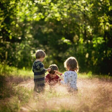 children in nature