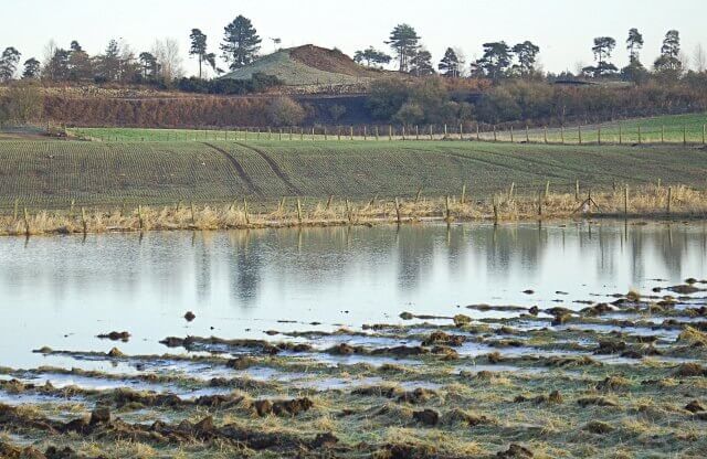 UK farm fields underwater due to flooding linked to climate and nature loss