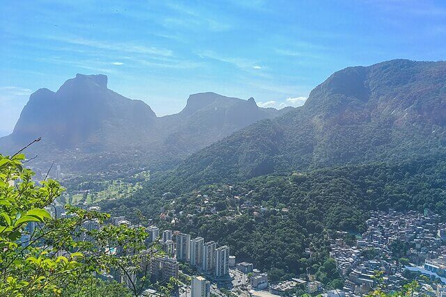 Lush green canopy of Tijuca National Park, one of the world’s largest urban rainforests in Rio de Janeiro, Brazil