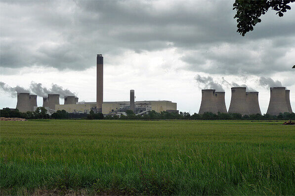 View of Drax power station in North Yorkshire, one of the UK’s largest biomass energy plants