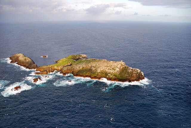 Remote Scottish island of Sula Sgeir, home to the annual traditional guga hunt.