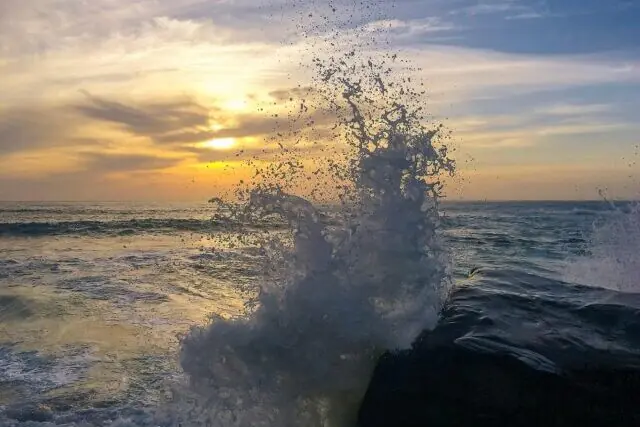 Sunlight reflecting across the open ocean, highlighting the vast marine environment affected by climate change.