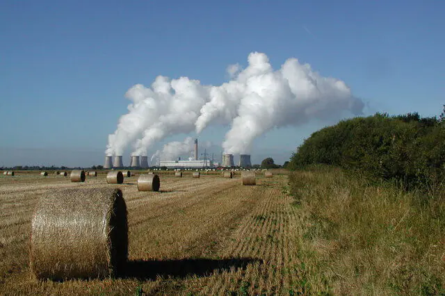 Drax Power Station surrounded by the Yorkshire countryside