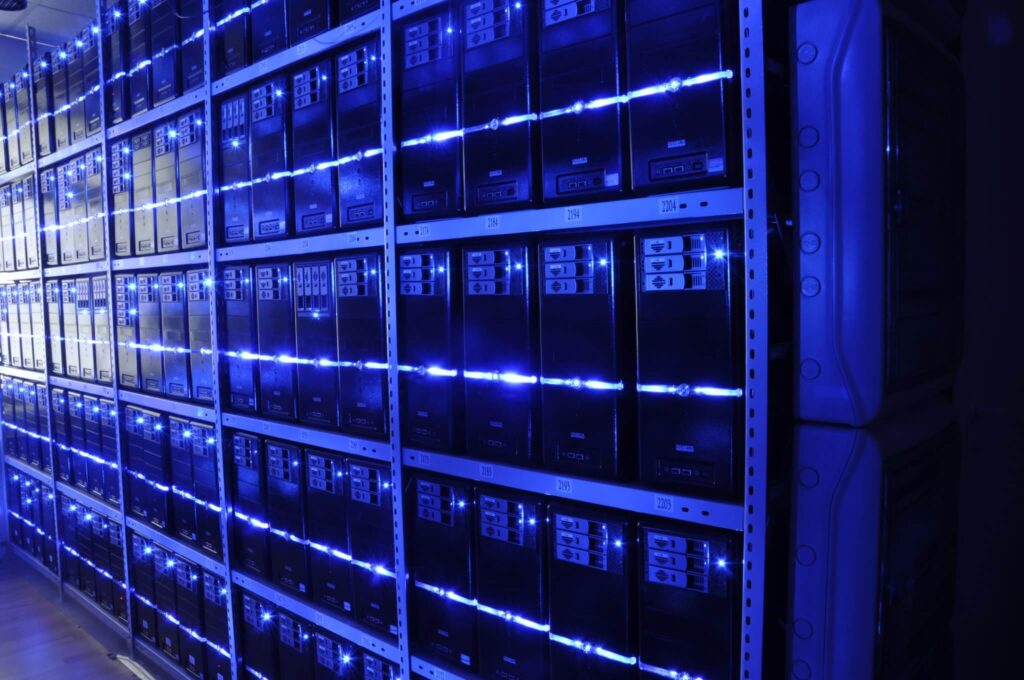 Modern data centre infrastructure powering artificial intelligence