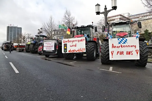 German farmers protest against EU agricultural and environmental policies